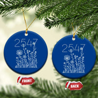 25 47 Floral Wildflower Subtle Graphic Ceramic Ornament Political Satire Patriotic 25th Amendment