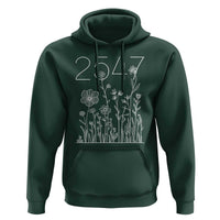 25 47 Floral Wildflower Subtle Graphic Hoodie Political Satire Patriotic 25th Amendment