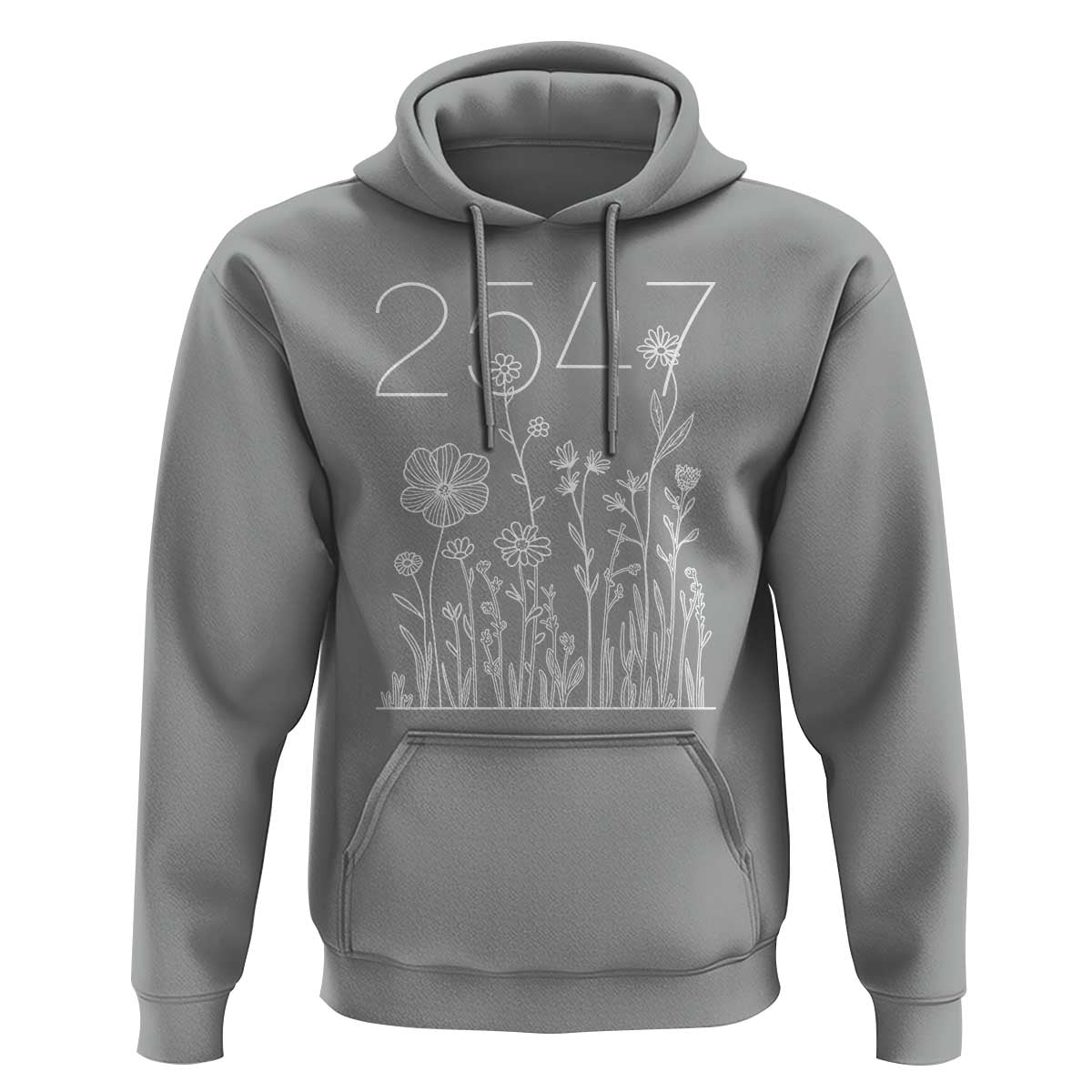 25 47 Floral Wildflower Subtle Graphic Hoodie Political Satire Patriotic 25th Amendment
