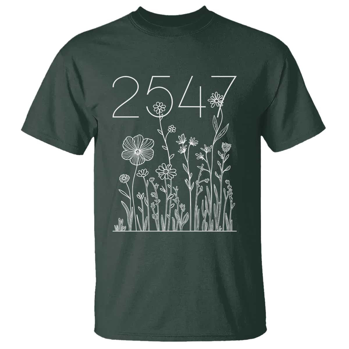25 47 Floral Wildflower Subtle Graphic T Shirt Political Satire Patriotic 25th Amendment