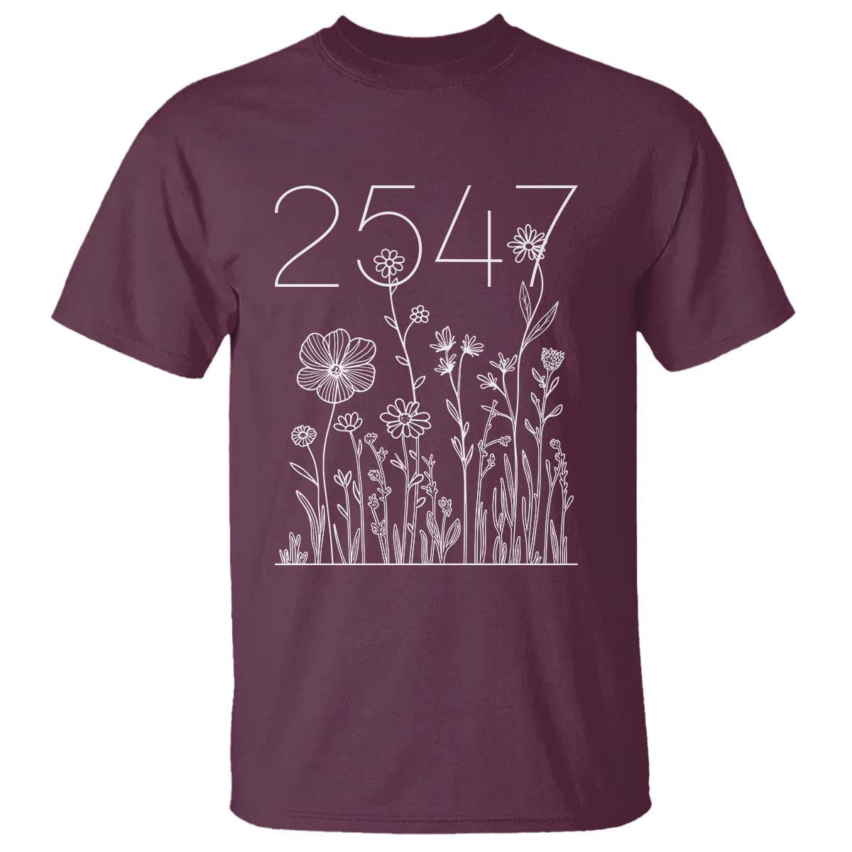 25 47 Floral Wildflower Subtle Graphic T Shirt Political Satire Patriotic 25th Amendment