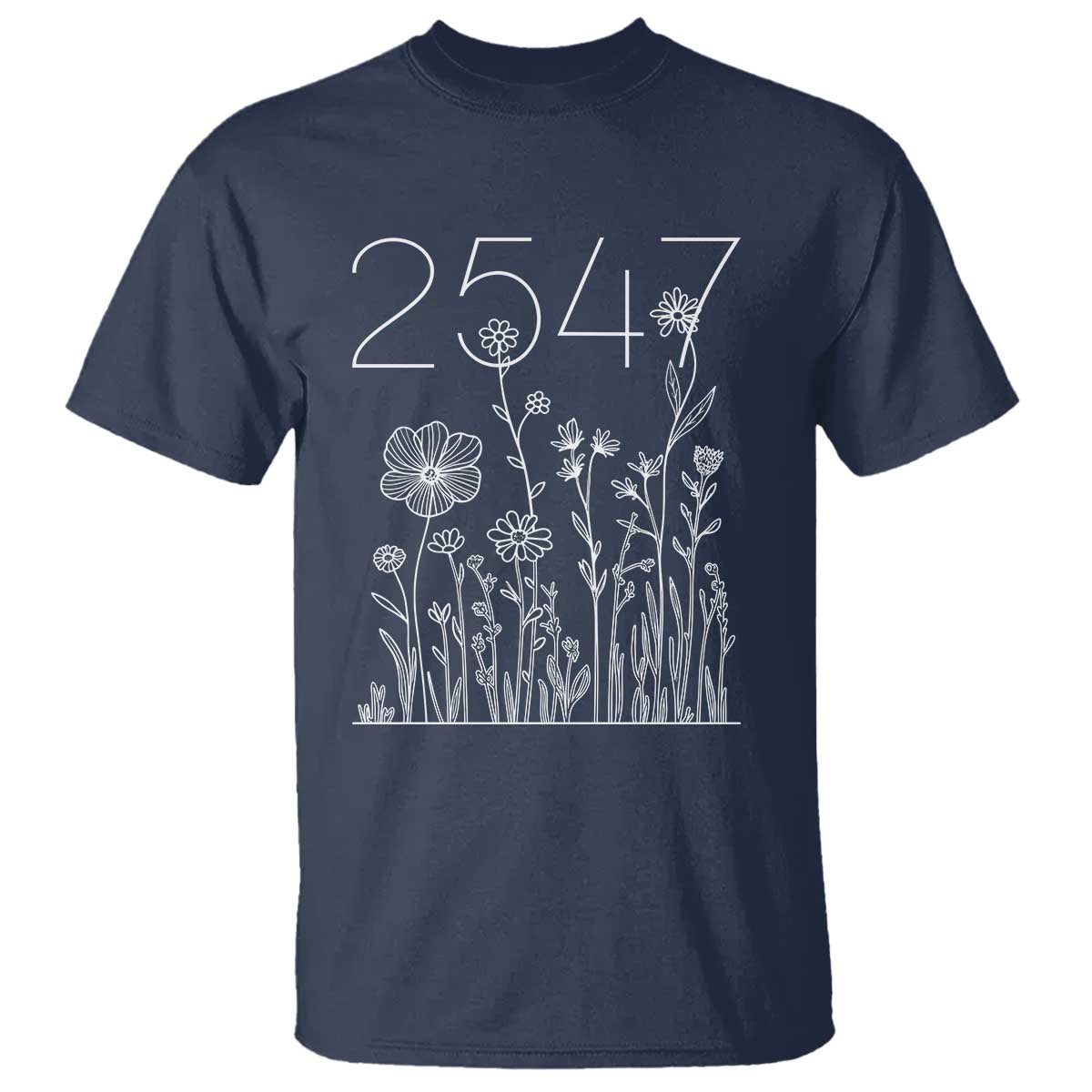 25 47 Floral Wildflower Subtle Graphic T Shirt Political Satire Patriotic 25th Amendment