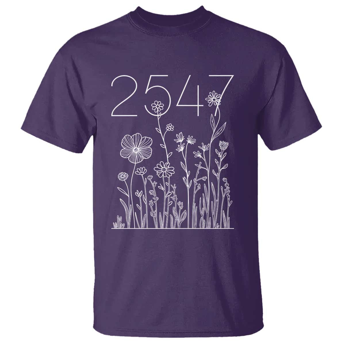 25 47 Floral Wildflower Subtle Graphic T Shirt Political Satire Patriotic 25th Amendment