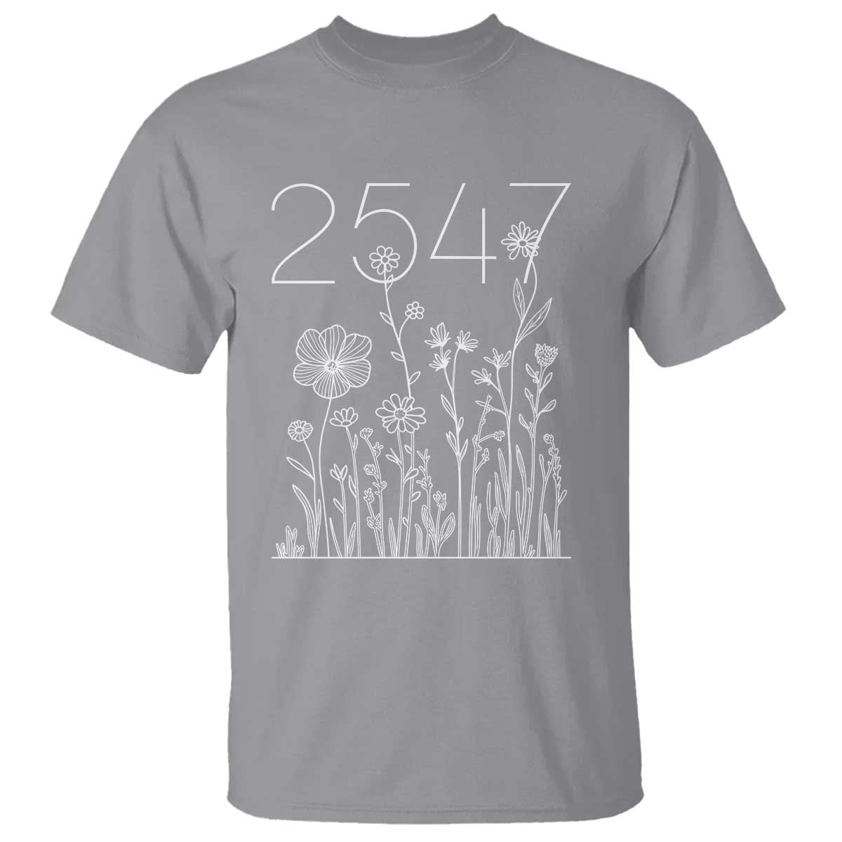 25 47 Floral Wildflower Subtle Graphic T Shirt Political Satire Patriotic 25th Amendment