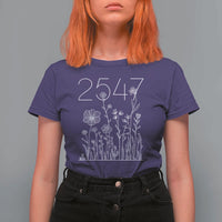 25 47 Floral Wildflower Subtle Graphic T Shirt For Women Political Satire Patriotic 25th Amendment