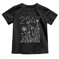 25 47 Floral Wildflower Subtle Graphic Toddler T Shirt Political Satire Patriotic 25th Amendment