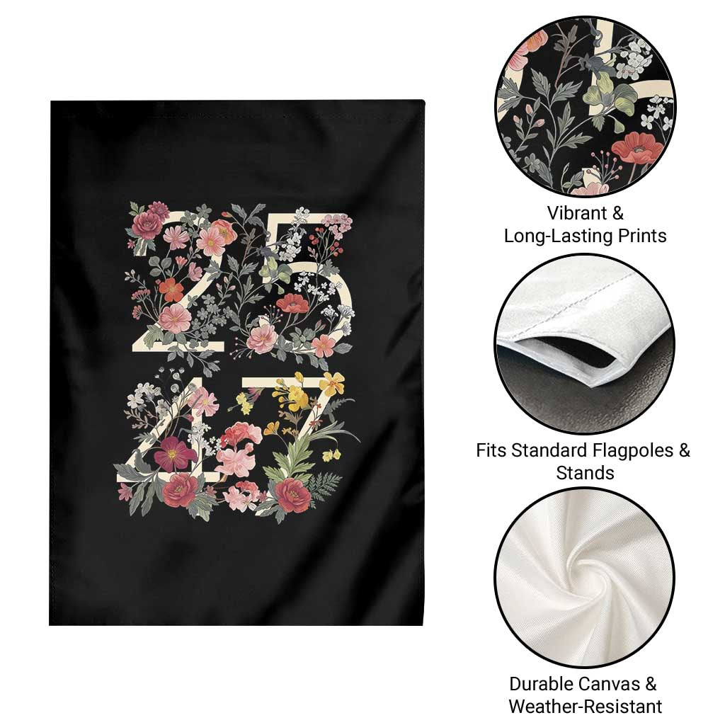 2547 Wildflower Floral Graphic Garden Flag Subtle Coded 25th Amendment Political Satire Aesthetic