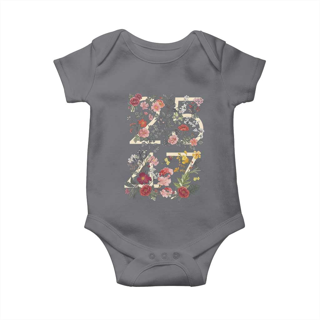 2547 Wildflower Floral Graphic Baby Onesie Subtle Coded 25th Amendment Political Satire Aesthetic