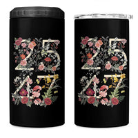 2547 Wildflower Floral Graphic 4 in 1 Can Cooler Tumbler Subtle Coded 25th Amendment Political Satire Aesthetic
