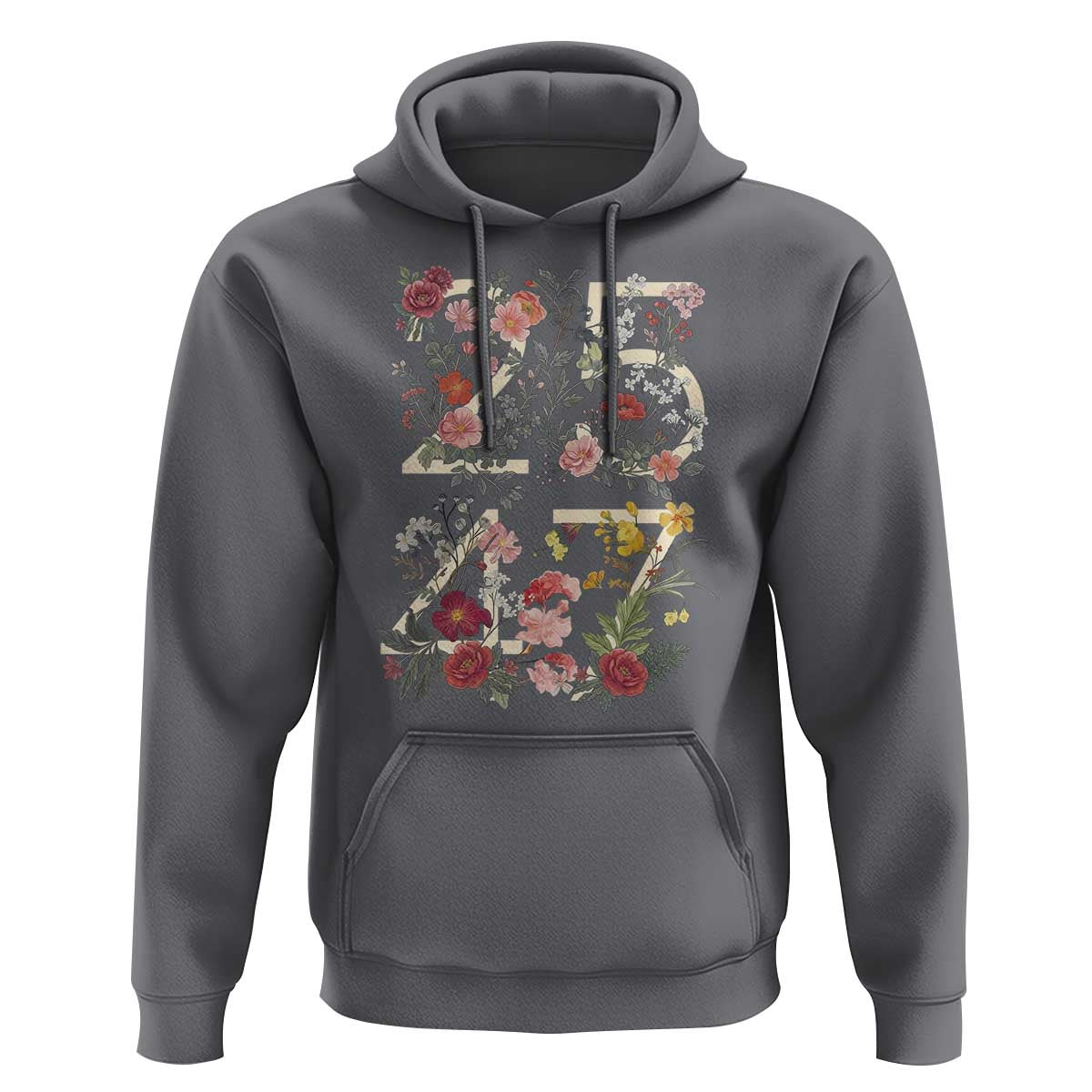 2547 Wildflower Floral Graphic Hoodie Subtle Coded 25th Amendment Political Satire Aesthetic