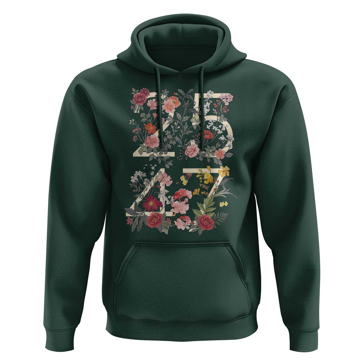 2547 Wildflower Floral Graphic Hoodie Subtle Coded 25th Amendment Political Satire Aesthetic