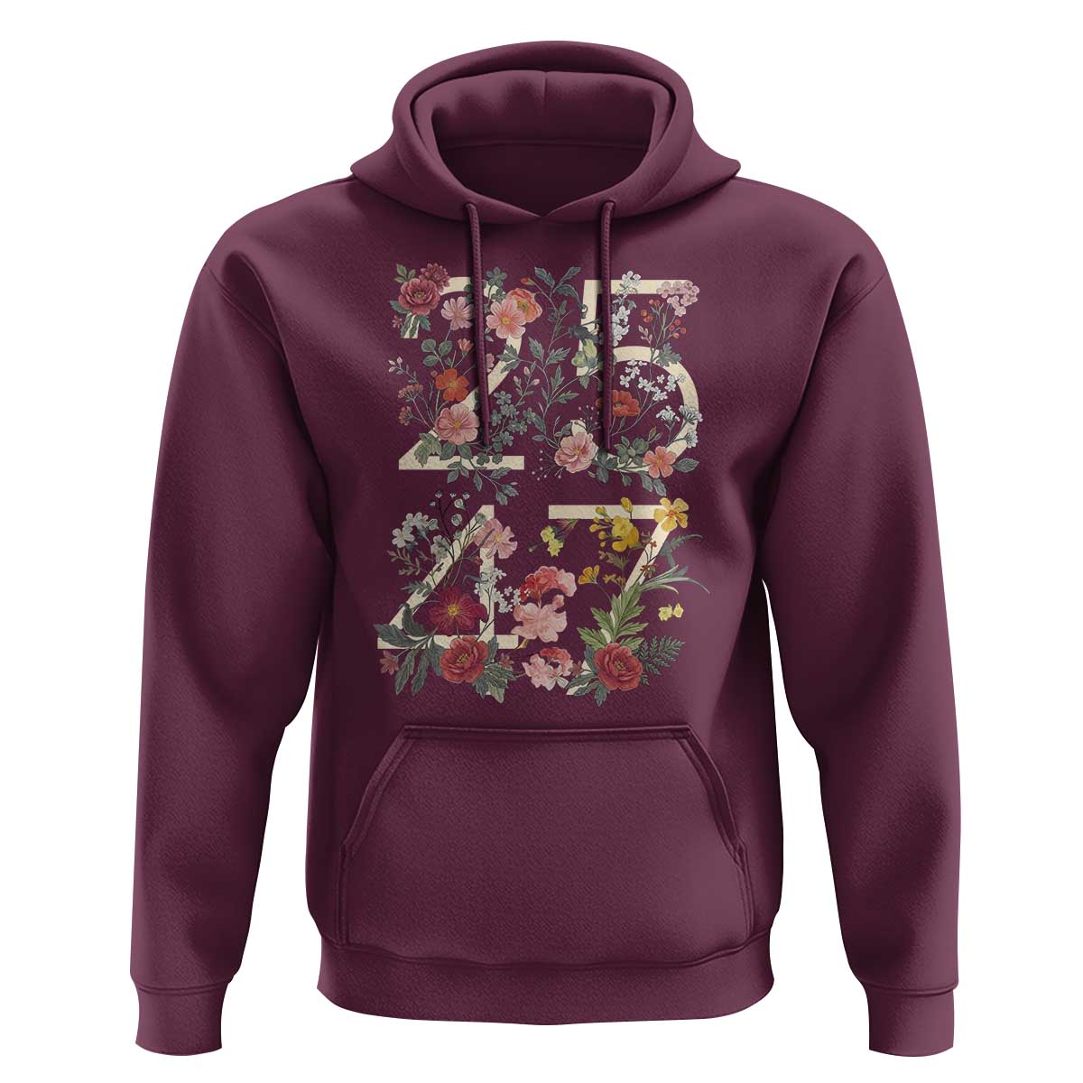 2547 Wildflower Floral Graphic Hoodie Subtle Coded 25th Amendment Political Satire Aesthetic