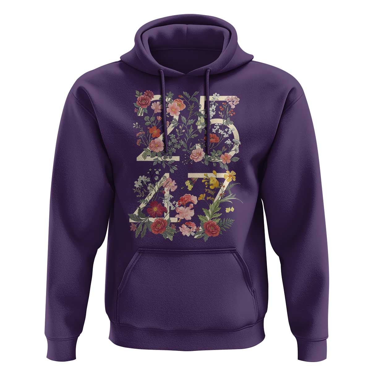 2547 Wildflower Floral Graphic Hoodie Subtle Coded 25th Amendment Political Satire Aesthetic