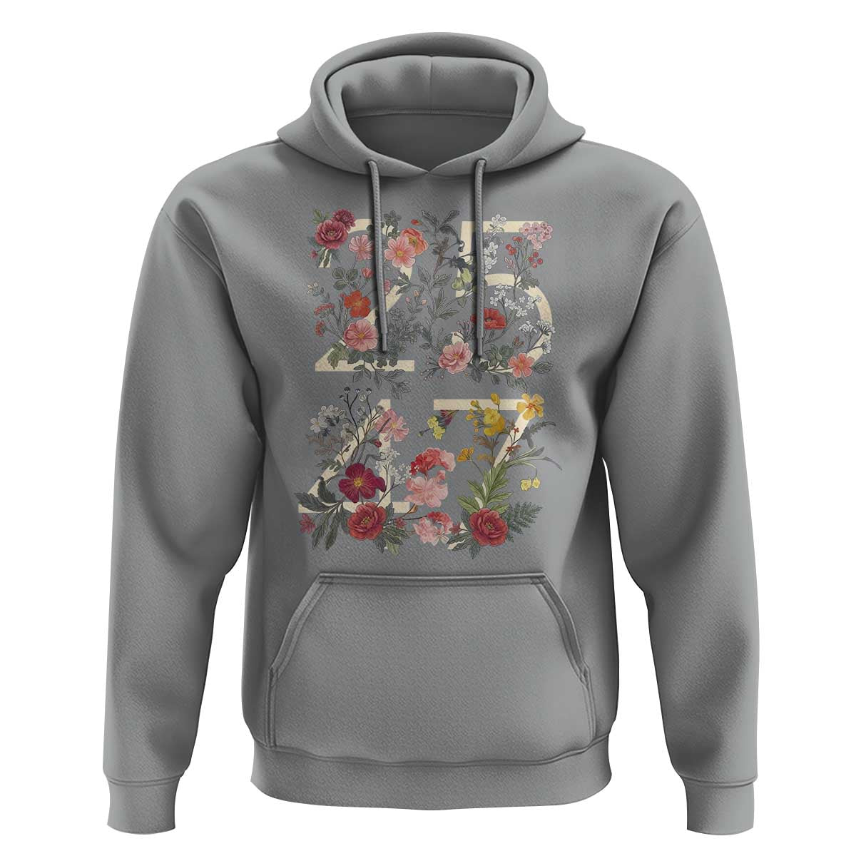 2547 Wildflower Floral Graphic Hoodie Subtle Coded 25th Amendment Political Satire Aesthetic