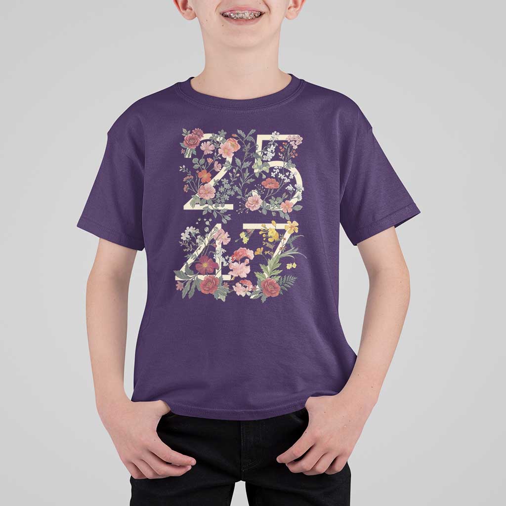 2547 Wildflower Floral Graphic T Shirt For Kid Subtle Coded 25th Amendment Political Satire Aesthetic
