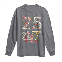 2547 Wildflower Floral Graphic Long Sleeve Shirt Subtle Coded 25th Amendment Political Satire Aesthetic