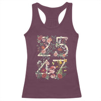 2547 Wildflower Floral Graphic Racerback Tank Top Subtle Coded 25th Amendment Political Satire Aesthetic