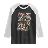 2547 Wildflower Floral Graphic Raglan Shirt Subtle Coded 25th Amendment Political Satire Aesthetic