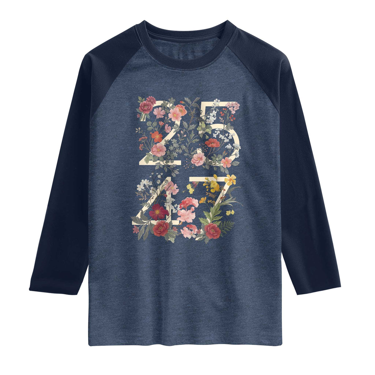2547 Wildflower Floral Graphic Raglan Shirt Subtle Coded 25th Amendment Political Satire Aesthetic