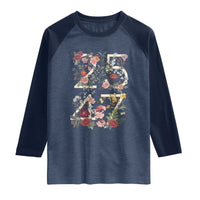 2547 Wildflower Floral Graphic Raglan Shirt Subtle Coded 25th Amendment Political Satire Aesthetic