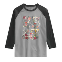 2547 Wildflower Floral Graphic Raglan Shirt Subtle Coded 25th Amendment Political Satire Aesthetic
