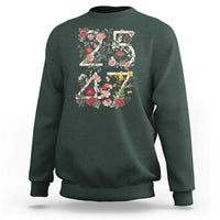 2547 Wildflower Floral Graphic Sweatshirt Subtle Coded 25th Amendment Political Satire Aesthetic