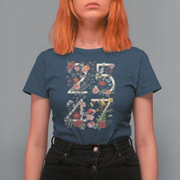2547 Wildflower Floral Graphic T Shirt For Women Subtle Coded 25th Amendment Political Satire Aesthetic