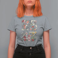 2547 Wildflower Floral Graphic T Shirt For Women Subtle Coded 25th Amendment Political Satire Aesthetic