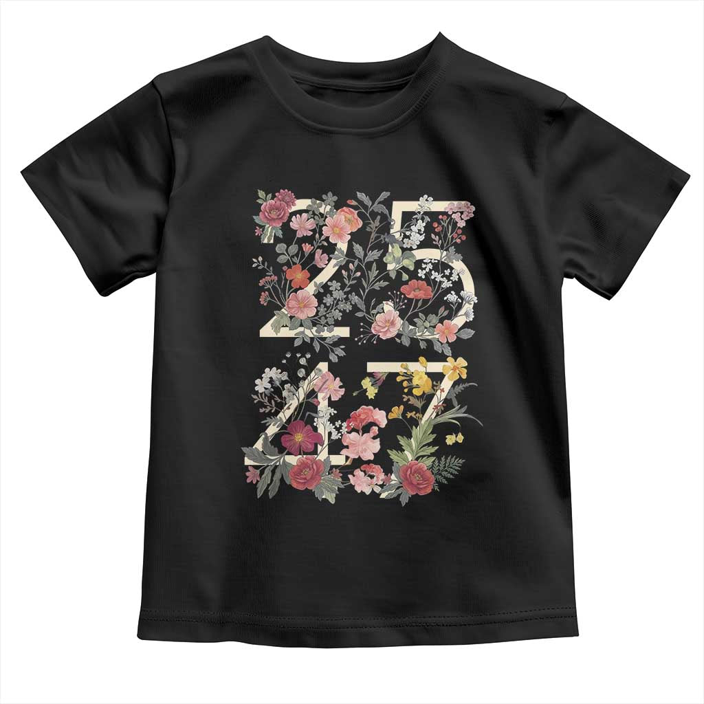 2547 Wildflower Floral Graphic Toddler T Shirt Subtle Coded 25th Amendment Political Satire Aesthetic