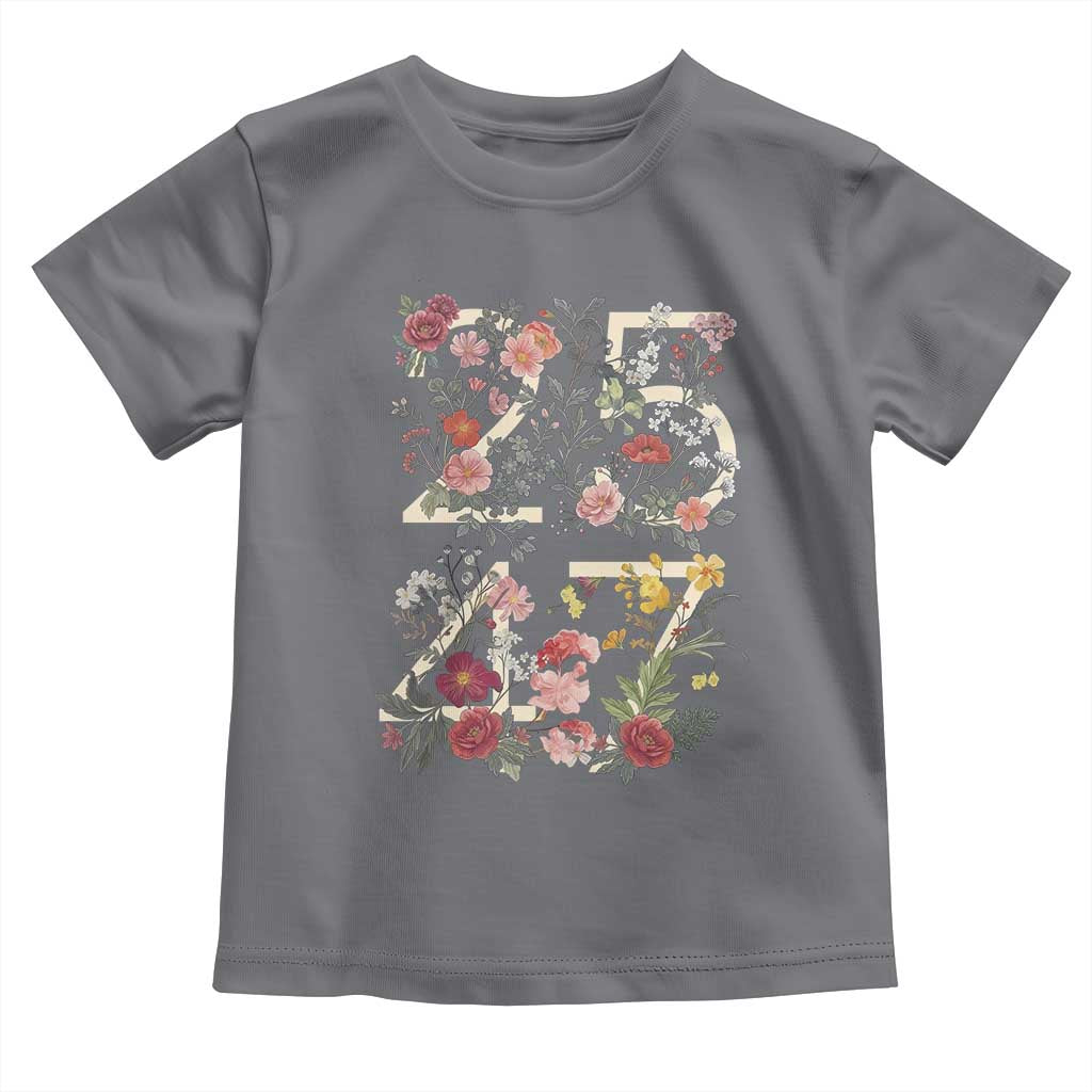 2547 Wildflower Floral Graphic Toddler T Shirt Subtle Coded 25th Amendment Political Satire Aesthetic