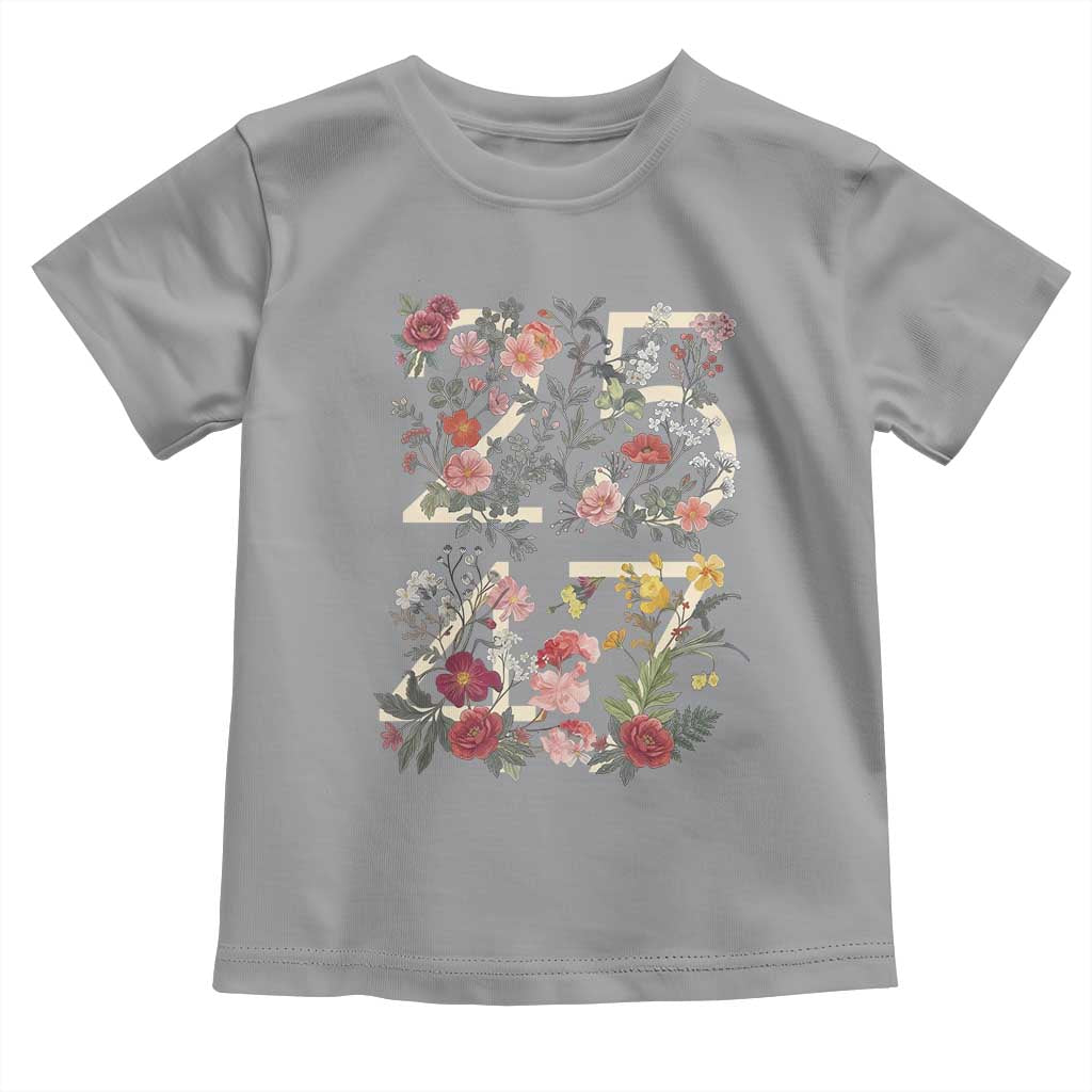 2547 Wildflower Floral Graphic Toddler T Shirt Subtle Coded 25th Amendment Political Satire Aesthetic