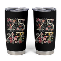 2547 Wildflower Floral Graphic Tumbler Cup Subtle Coded 25th Amendment Political Satire Aesthetic