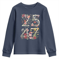 2547 Wildflower Floral Graphic Youth Sweatshirt Subtle Coded 25th Amendment Political Satire Aesthetic