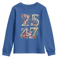 2547 Wildflower Floral Graphic Youth Sweatshirt Subtle Coded 25th Amendment Political Satire Aesthetic