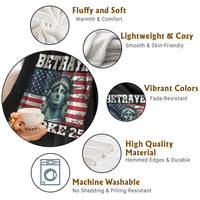 Betrayed Invoke 25 Statue of Liberty Crying Throw Blanket 25th Amendment Distressed Flag Political Satire Graphic