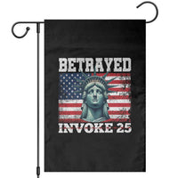 Betrayed Invoke 25 Statue of Liberty Crying Garden Flag 25th Amendment Distressed Flag Political Satire Graphic