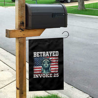 Betrayed Invoke 25 Statue of Liberty Crying Garden Flag 25th Amendment Distressed Flag Political Satire Graphic