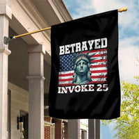 Betrayed Invoke 25 Statue of Liberty Crying Garden Flag 25th Amendment Distressed Flag Political Satire Graphic