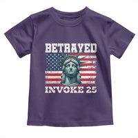 Betrayed Invoke 25 Statue of Liberty Crying Toddler T Shirt 25th Amendment Distressed Flag Political Satire Graphic