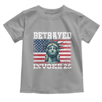 Betrayed Invoke 25 Statue of Liberty Crying Toddler T Shirt 25th Amendment Distressed Flag Political Satire Graphic