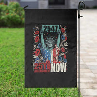 25th Amendment Now 2547 Garden Flag Statue of Liberty Floral Political Statement Graphic