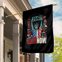 25th Amendment Now 2547 Garden Flag Statue of Liberty Floral Political Statement Graphic