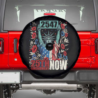 25th Amendment Now 2547 Spare Tire Cover Statue of Liberty Floral Political Statement Graphic
