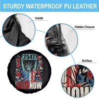 25th Amendment Now 2547 Spare Tire Cover Statue of Liberty Floral Political Statement Graphic
