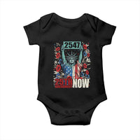 25th Amendment Now 2547 Baby Onesie Statue of Liberty Floral Political Statement Graphic