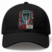 25th Amendment Now 2547 Baseball Cap Statue of Liberty Floral Political Statement Graphic