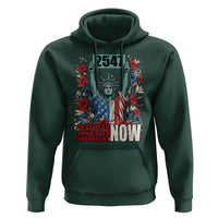 25th Amendment Now 2547 Hoodie Statue of Liberty Floral Political Statement Graphic