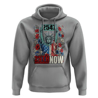 25th Amendment Now 2547 Hoodie Statue of Liberty Floral Political Statement Graphic