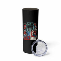 25th Amendment Now 2547 Skinny Tumbler Statue of Liberty Floral Political Statement Graphic