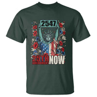 25th Amendment Now 2547 T Shirt Statue of Liberty Floral Political Statement Graphic